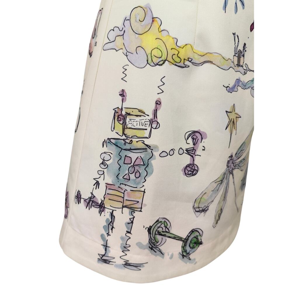 Alemais + Anouk Colantoni Court organic cotton-twill halterneck mini dress US 8 - Picture 11 of 12